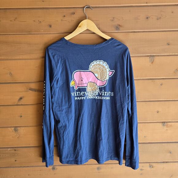 Vineyard Vines Other - Vineyard Vines Happy Thanksgiving Turkey Fall Long Sleeve Shirt Tshirt Large Top